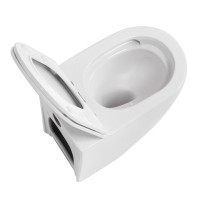 Унитаз приставной напольный Abber Bequem AC1111T безободковый, с микролифтом, белый