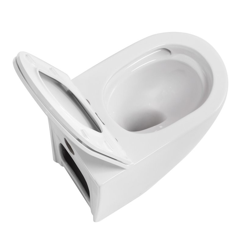 Унитаз приставной напольный Abber Bequem AC1111T безободковый, с микролифтом, белый