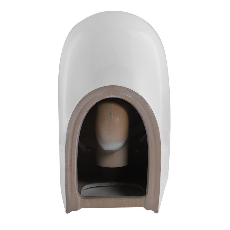 Унитаз приставной напольный Abber Bequem AC1111T безободковый, с микролифтом, белый