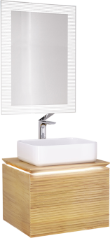 Мебель для ванной Jorno Karat 60, с подсветкой, светлый бук