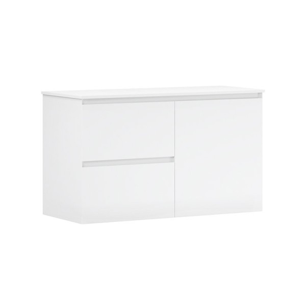 Тумба под раковину без столешницы Belux Luna НП 120-03 К матовая белая