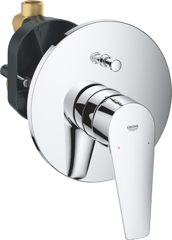 Встраиваемый смеситель для душа и ванны Grohe BauEdge 29079001 С ВНУТРЕННЕЙ ЧАСТЬЮ, хром