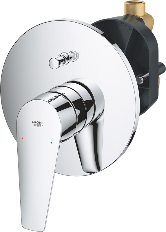 Встраиваемый смеситель для душа и ванны Grohe BauEdge 29079001 С ВНУТРЕННЕЙ ЧАСТЬЮ, хром