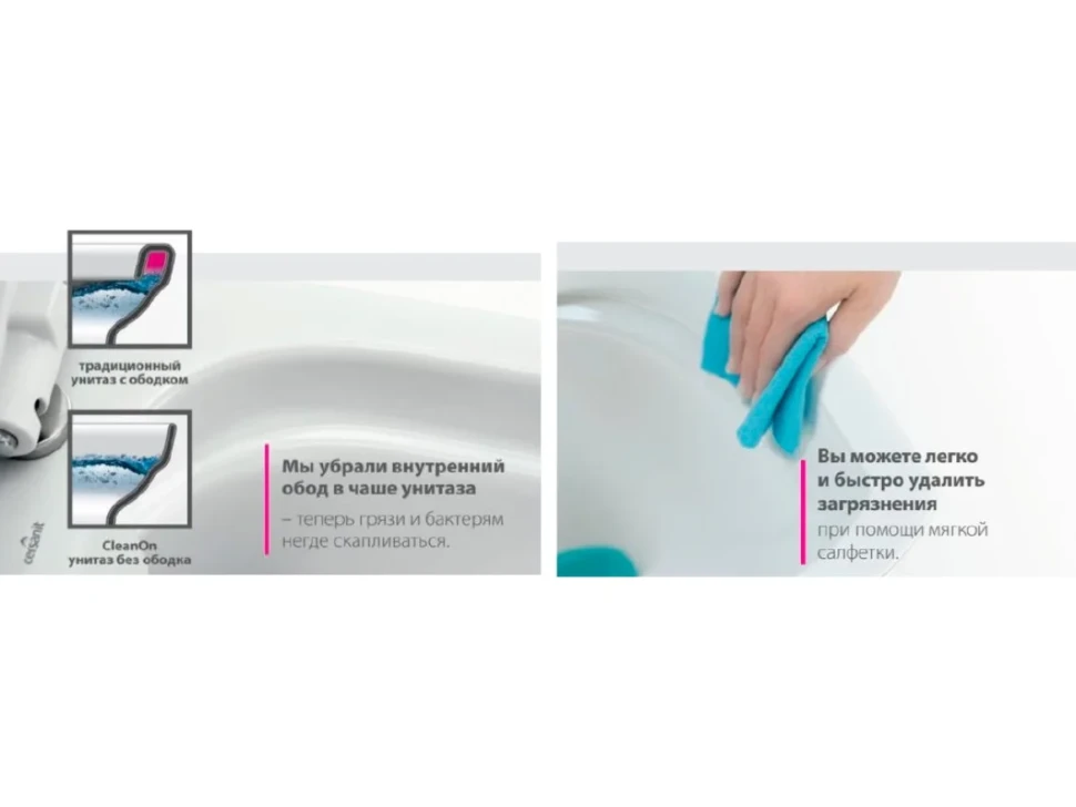 Унитаз подвесной Cersanit City Clean On DPL EO slim