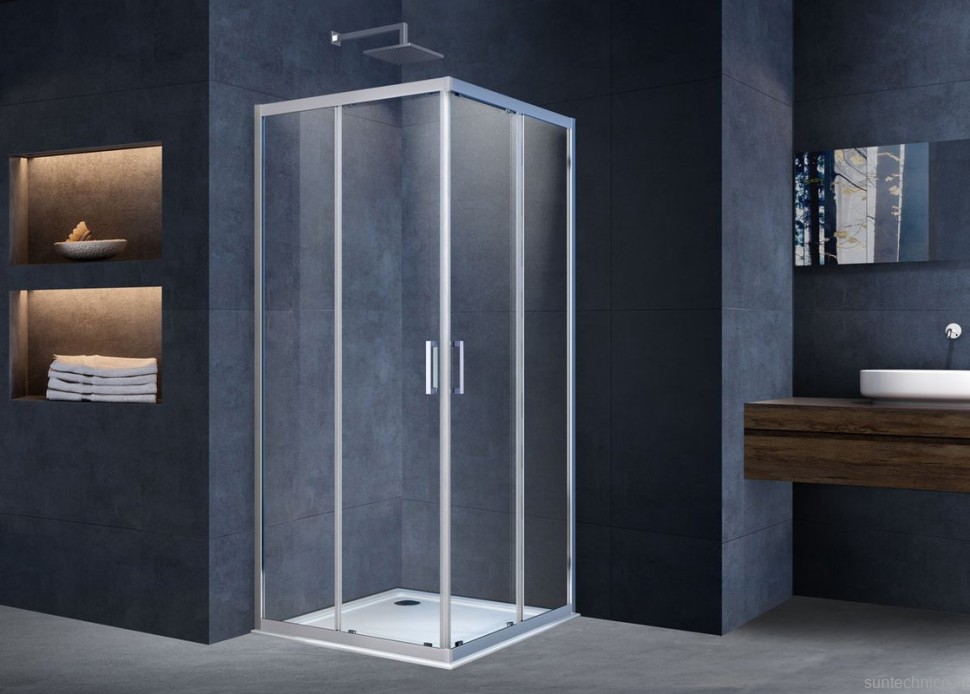 Душевой уголок Vincea Alpha VSS-3AL800CL 80x80, профиль хром, стекло прозрачное