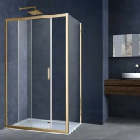 Душевой уголок Vincea Alpha VSR-3AL8012CLG 120х80, профиль брашированное золото, стекло прозрачное