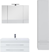 Тумба с раковиной Aquanet Верона 100 подвесная белая Тумба с раковиной Aquanet Верона 100 подвесная белая