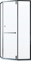 Душевой уголок RGW Hotel HO-084-B 100x100x195 см, профиль черный, стекло прозрачное