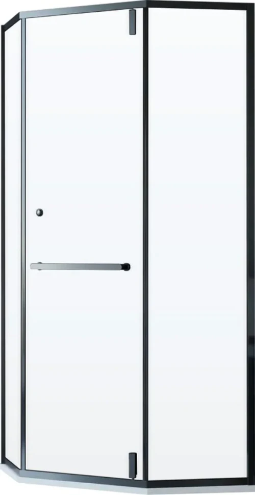 Душевой уголок RGW Hotel HO-084-B 100x100x195 см, профиль черный, стекло прозрачное
