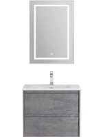 Мебель для ванной комнаты BelBagno Kraft 39 60 cemento grigio, раковина BB-8099-3-60