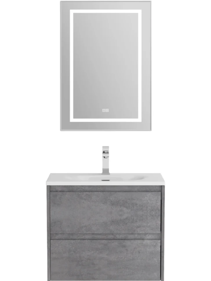 Мебель для ванной комнаты BelBagno Kraft 39 60 cemento grigio, раковина BB-8099-3-60