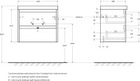 Мебель для ванной комнаты BelBagno Kraft 39 60 cemento grigio, раковина BB-8099-3-60