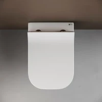 Комплект Ceramicanova Унитаз подвесной New Day CN3005 безободковый, с микролифтом + Инсталляция Balance CN121002CH с кнопкой Square глянцевый хром