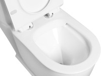 Унитаз-моноблок напольный SantiLine SL-5019 безободковый, с микролифтом