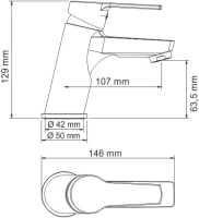 Смеситель для раковины Wasserkraft Rhin 4403 Смеситель для раковины Wasserkraft Rhin 4403