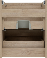 Тумба с раковиной Aquanet Нота new 50 подвесная, дуб светлый