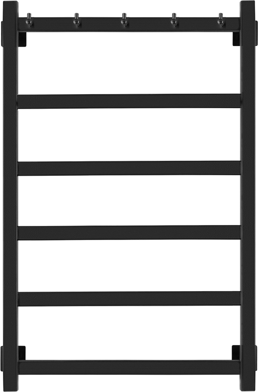 Полотенцесушитель водяной Secado Корсико 1 К 80x55 см, матовый черный, лесенка