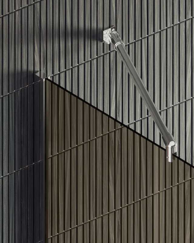 Душевая перегородка Maybahglass MGD-1353-5ш 99 см, профиль хром матовый, стекло бронза