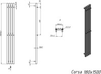 Полотенцесушитель электрический Grota Corsa 18х150