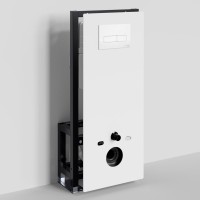 Система инсталляции для унитазов Wasserkraft Glan 66TLT.010.ME.WH.WM03 с кнопкой смыва матовой белой