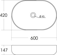 Тумба с раковиной Orange Line 80 подвесная, 2 ящика, матовый латте с раковиной B04-600W