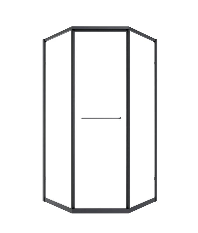 Душевой уголок Timo TTSS-100/03C-8L 100x100 см, профиль черный, стекло прозрачное