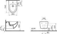Биде подвесное VitrA Sento 4338B003-1046