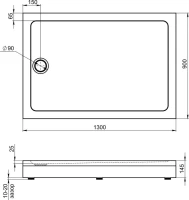 Поддон для душа Bas Олимпик 130x90 Поддон для душа Bas Олимпик 130x90