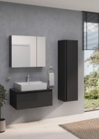 Шкаф пенал для ванной VitrA Nuo 35 глянцевый антрацит