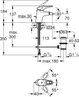Смеситель для биде Grohe Eurostyle New 33565LS3 Смеситель для биде Grohe Eurostyle New 33565LS3