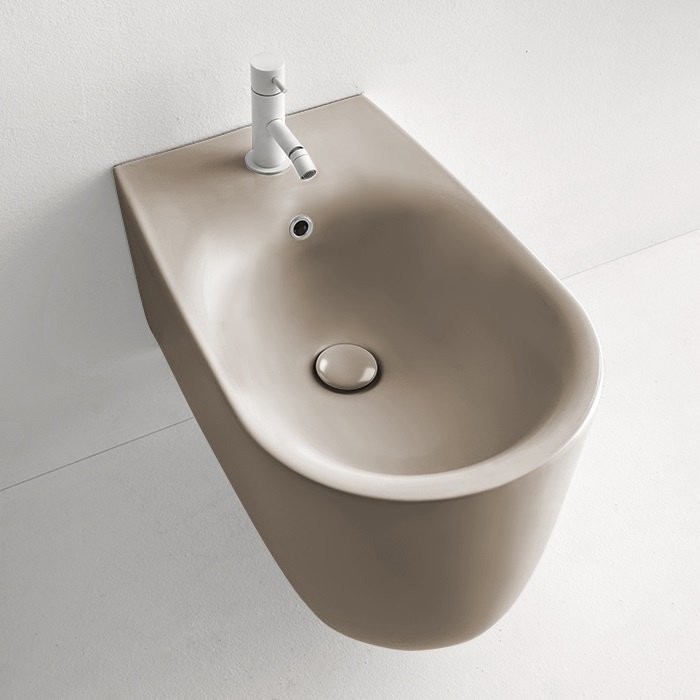 Биде подвесное Kerasan Nolita 532581*1 nocciola mat