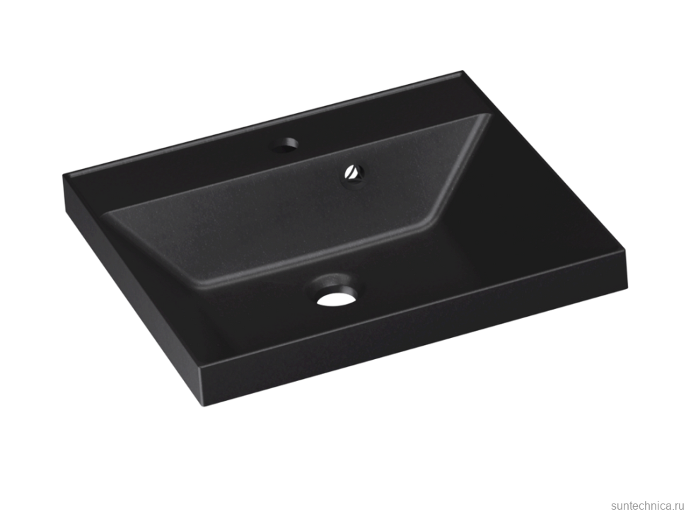 Тумба с раковиной Style Line Батлер Люкс Plus 50 напольная, белый глянец, раковина антрацит