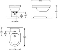 Биде напольное KERAMA MARAZZI Pompei глянцевый белый