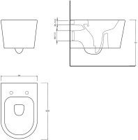 Унитаз подвесной beWash Albano 36383201 безободковый, с сиденьем микролифт