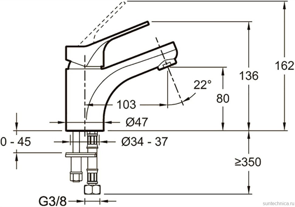 Смеситель для раковины Jacob Delafon Brive E75762-4-CP