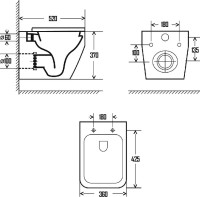 Унитаз подвесной AQUAme AQM2009 безободковый, с микролифтом