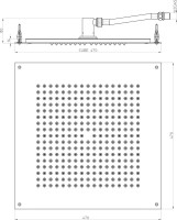 Верхний душ Bossini DRIAM - Cube H38459 CR