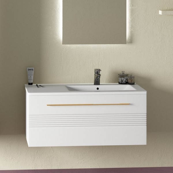 Тумба под раковину Sanvit Соната 1-90 R белая