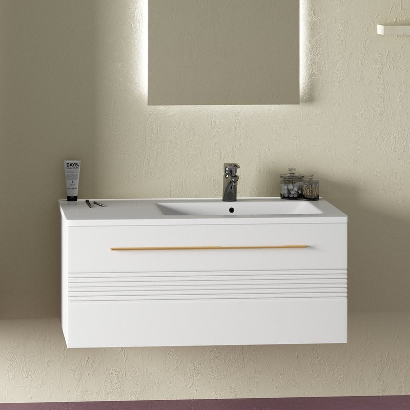 Тумба под раковину Sanvit Соната 1-90 R белая