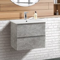 Тумба с раковиной BelBagno Albano-Cer 60 подвесная, cemento verona grigio