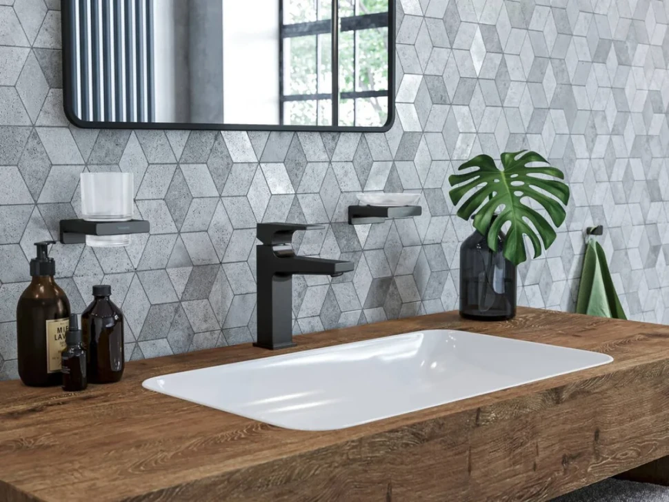 Крючок Hansgrohe AddStoris 41742340 шлифованный черный хром