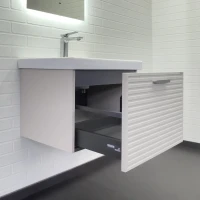 Тумба с раковиной Comforty Касабланка 60 подвесная, серый шёлк