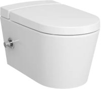 Унитаз подвесной VitrA Nest 5176B003-6233 безободковый, с микролифтом, с функцией биде и встроенным смесителем
