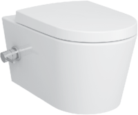 Унитаз подвесной VitrA Nest 5176B003-6233 безободковый, с микролифтом, с функцией биде и встроенным смесителем