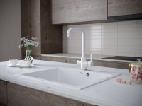 Смеситель для кухни Paulmark Logas Lo213021-431TW белый