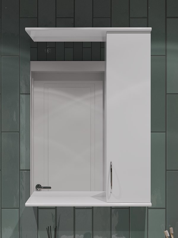 Мебель для ванной комнаты Orange Samara 50 белый глянец, со смесителем, зеркало Samara 50