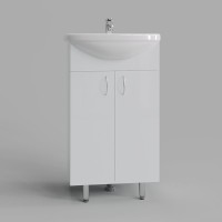 Мебель для ванной комнаты Orange Samara 50 белый глянец, со смесителем, зеркало Samara 50