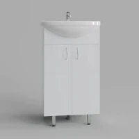 Мебель для ванной комнаты Orange Samara 50 белый глянец, со смесителем, зеркало Samara 50