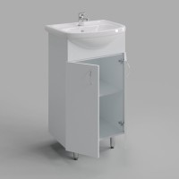 Мебель для ванной комнаты Orange Samara 50 белый глянец, со смесителем, зеркало Samara 50