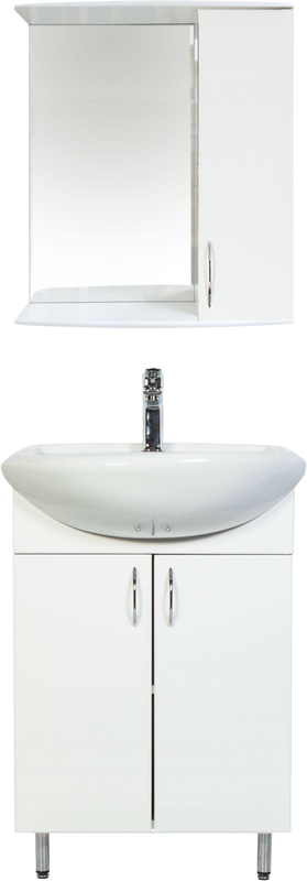 Мебель для ванной комнаты Orange Samara 50 белый глянец, со смесителем, зеркало Samara 50